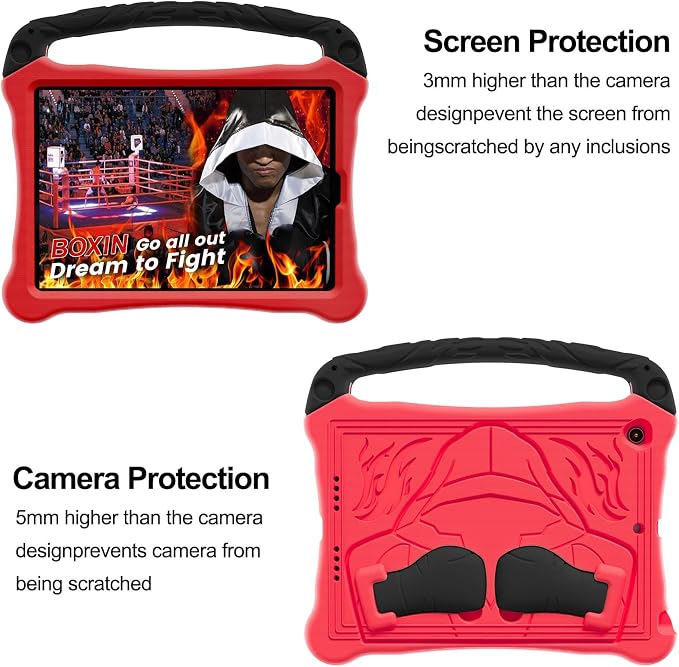 Dteck for iPad Air 3rd Gen (2019) / iPad Pro (2017) Case 10.5 Shockproof Protective Case with Kickstand Hard Plastic Shell 3-Layer Protection Drop Proof Sturdy Rugged Tablet Cover (Aqua+Rose)