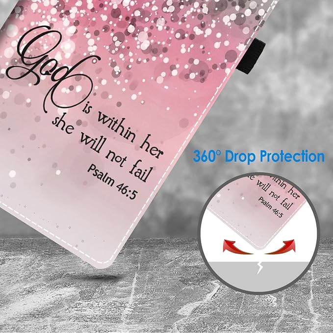 Case for All-New Fire HD 10/Fire HD 10 Plus Tablet 10.1 (11th Gen 2021 Released) - Premium PU Leather Stand Cover with Auto Wake/Sleep - Bible Verse Proverbs 31:25