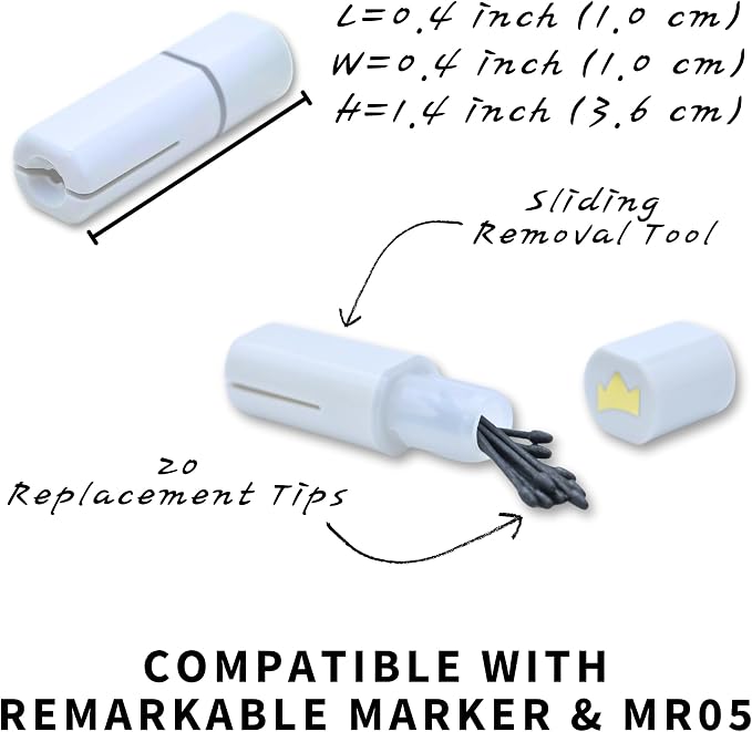[10-Pack] King Write MR05 | SY05 Stylus Replacement Tips – Compatible with Kindle Scribe Premium Pen Remarkable Marker Pen | Precise &amp Smooth Writing Nibs Easy to Install