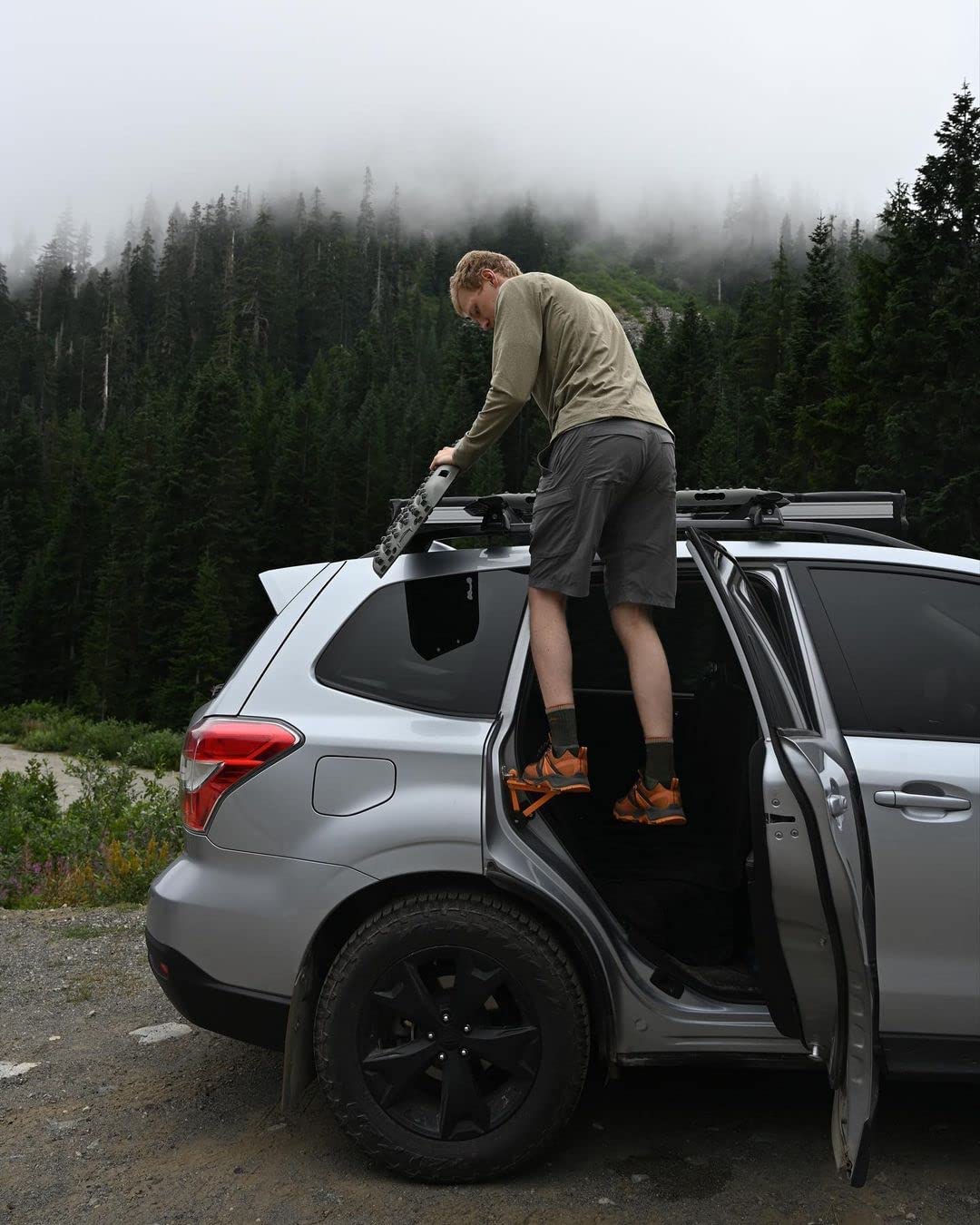HEYTRIP Upgraded Anti-Slip Car Door Step, Easy Access to Vehicle Rooftop, Angle Adjustable, Foldable, with Storage Bag