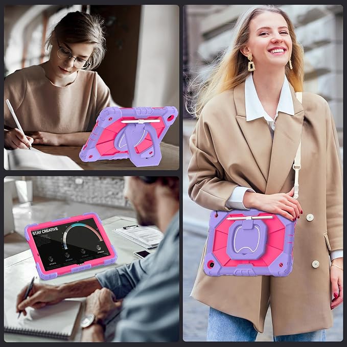 Auizotl Case for Samsung Galaxy Tab A11+/A9+ Plus 11 Inch with Screen Protector/Rotating Stand/Pen HolderMilitary Grade Shockproof Cover for Galaxy Tab A11 Plus /A9 Plus CasesBlack