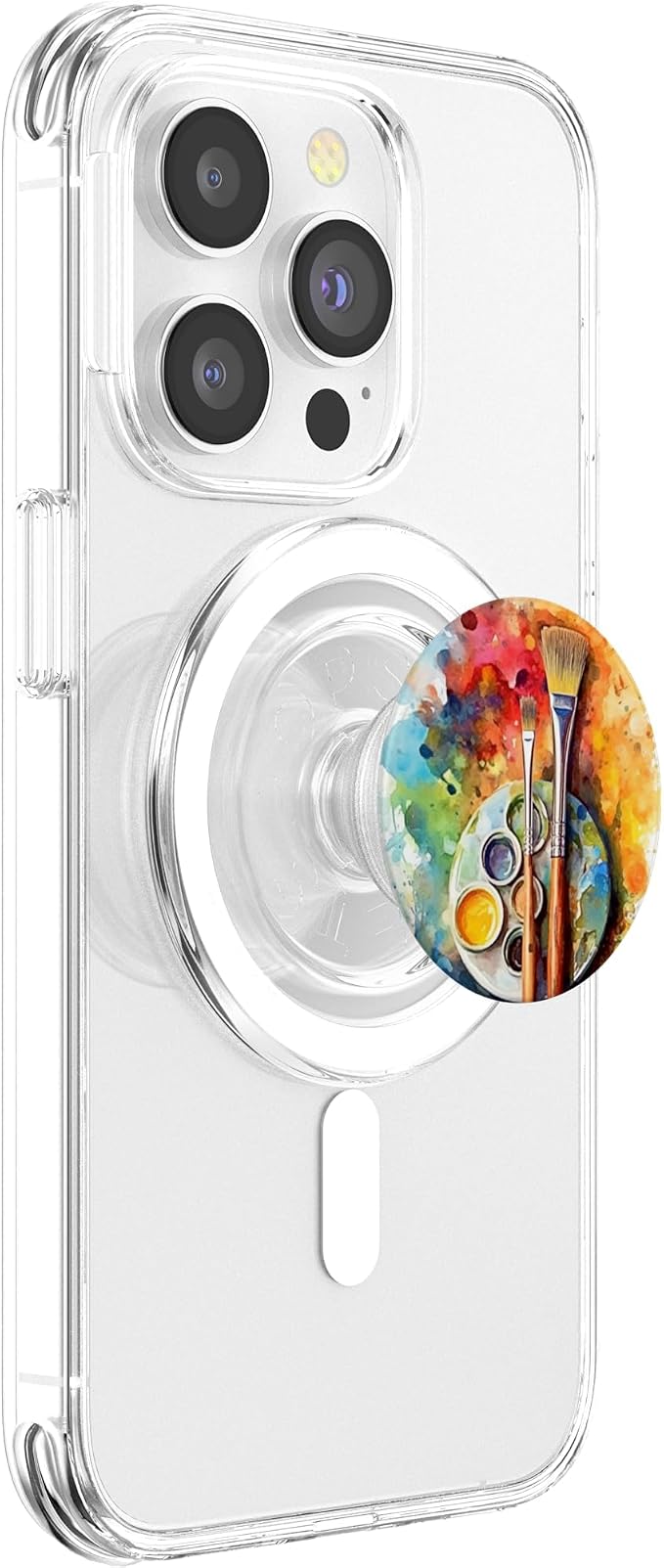 Watercolor Paints Palette And Paintbrush Painter Artists PopSockets Adhesive PopGrip