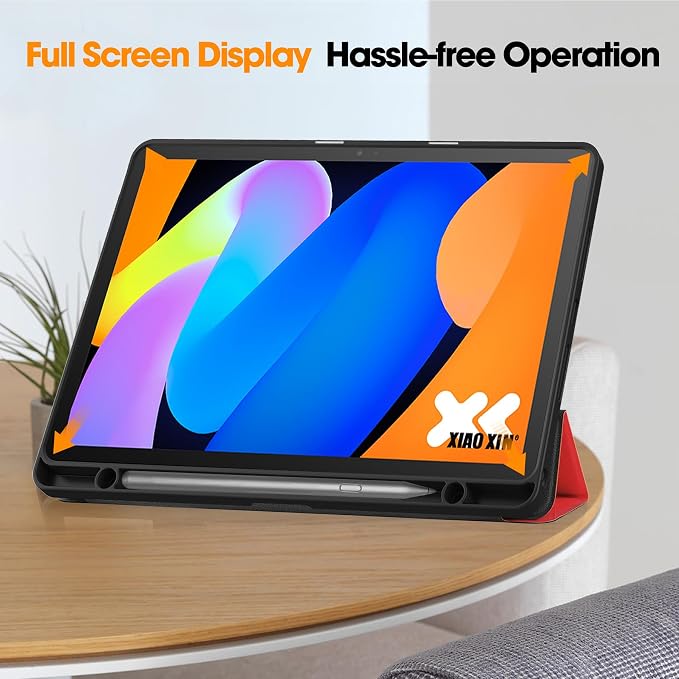 YRH for Idea Tab Pro 12.7 inch Case 2025 with Pen Holder Soft TPU Back Tablet Cover Case with Auto/Sleep (Black)
