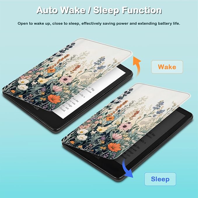 for 6 Kindle 2024 and 2022 (11th Generation) Case Slim Lightweight Smart Cover Case with Auto-Wake/Sleep for Kindle 2024Bald Eagle Flag
