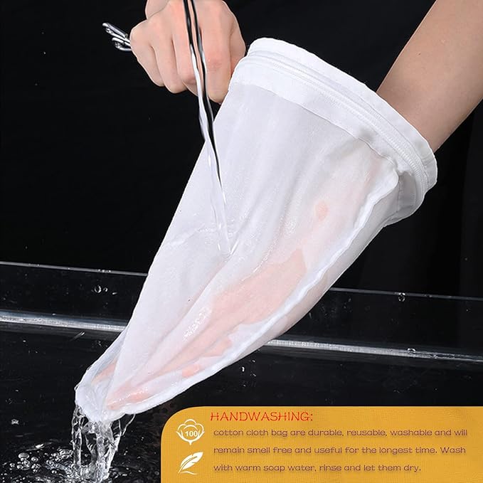 WMKGG Ultra Fine Mesh Strainer Bags, Reusable Mesh Filter Bags