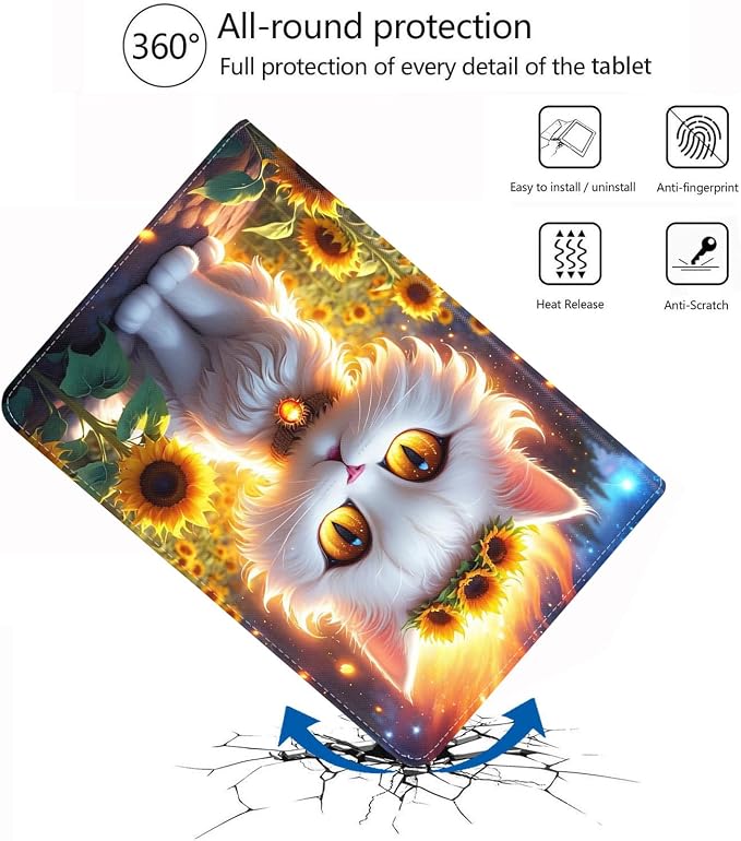 Case for iPad (A16) 11th Generation 11 Inch 2025 iPad 10th Generation 10.9 Inch 2022 Adjustable Stand Auto Wake/Sleep Smart Leather Case African American Black Girl