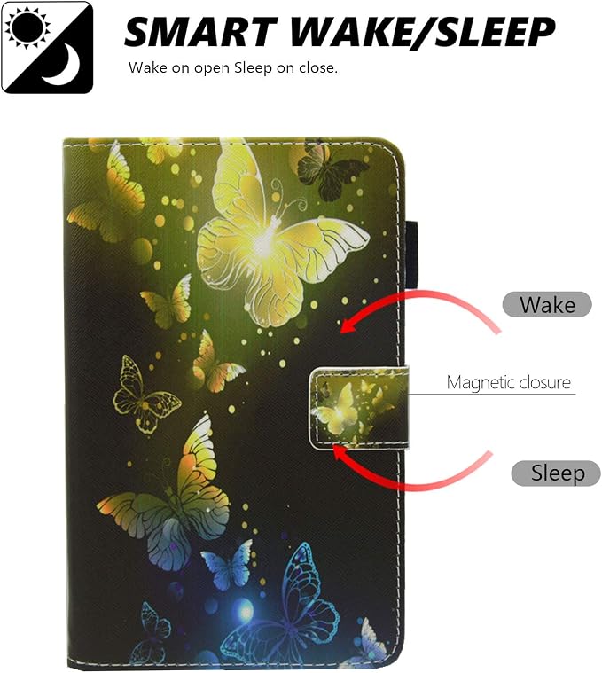 Case for Kindle Fire 7 TabletDteck Full Protective Flip Adjustable Stand Auto Wake/Sleep Smart Cover with Pencil Holder for Kindle Fire 7 Tablet 9th/7th/5th Generation 2019/2017/2015 ReleaseKing Dog
