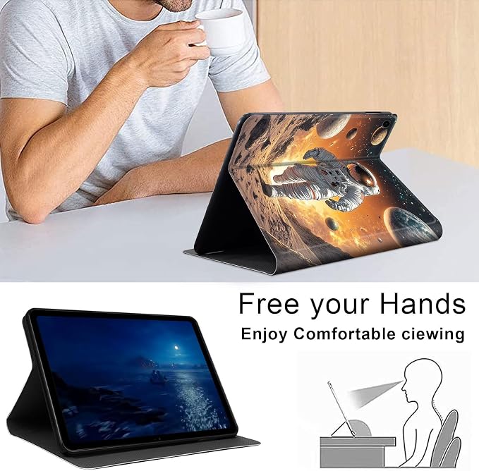 Case for Samsung Galaxy Tab A11 Plus 2026 &amp Galaxy Tab A9+ 11 Slim Smart Stand Cover with Auto Wake/Sleep Shockproof Protective Shell for Work &amp School Astronaut