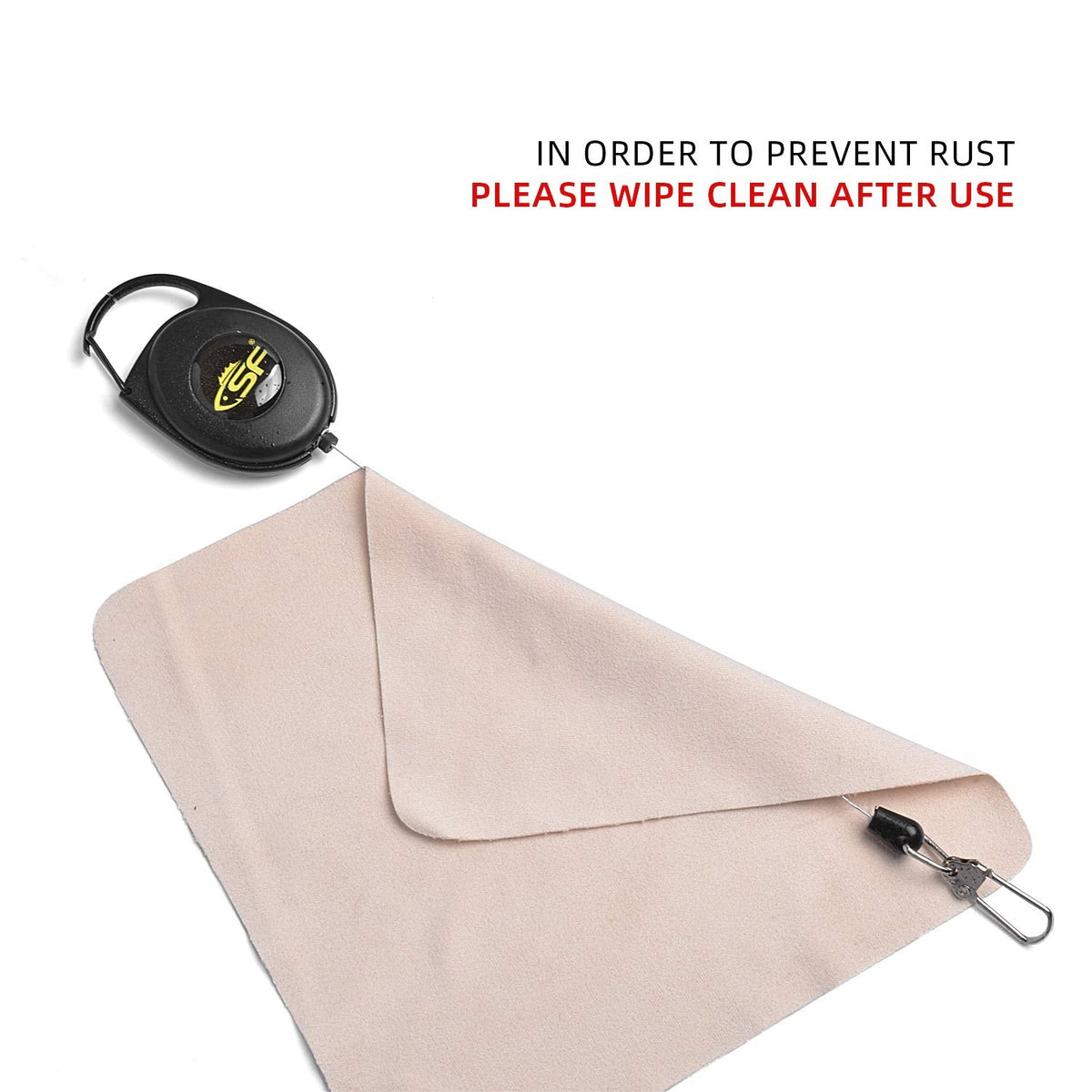 SF Fly Fishing Zinger Retractor 3PCS Steel Cord Black