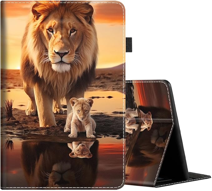 Case for All-New Amazon Fire HD 10 and 10 Plus Tablet (13th/11th Generation 2023/2021 Release) 10.1 Multi-Angle Smart Stand Cover Auto Sleep/Wake Skull and Fire