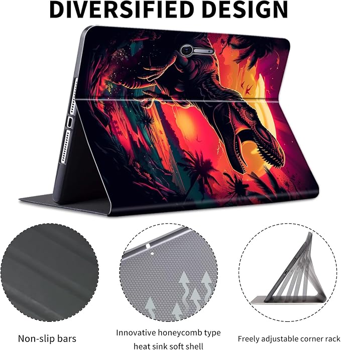 Case for Microsoft Surface Pro 11/10 / 9 13 InchPU Leather Cute Slim Folio Adjustable Stand Cover Case for Surface Pro 11th Edition AIAutumn Red Forest