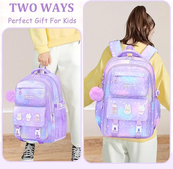 Kids Backpacks for Girls - Cute Girls Backpack for Elementary, Middle and High School Students - 18" School Bookbag