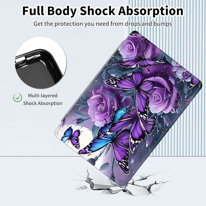 for Samsung Galaxy Tab A9 Plus Case 11 Inch 2024 2023 (SM-X210/X216/X218)360 Degree Rotating Smart Cover Case with Auto Sleep/Wake-Beautiful Highland Cow