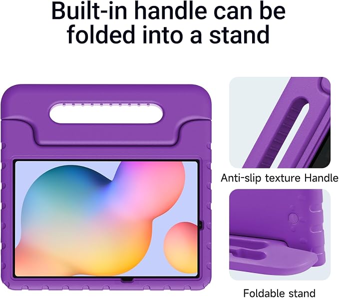 Kids Case for Samsung Galaxy Tab S6 Lite Shockproof Handle Stand Blue | Lightweight Kids Friendly EVACompatible with Samsung Galaxy Tab S6 Lite 10.4 Inch 2024/2022/2020 Release S Pen Holder
