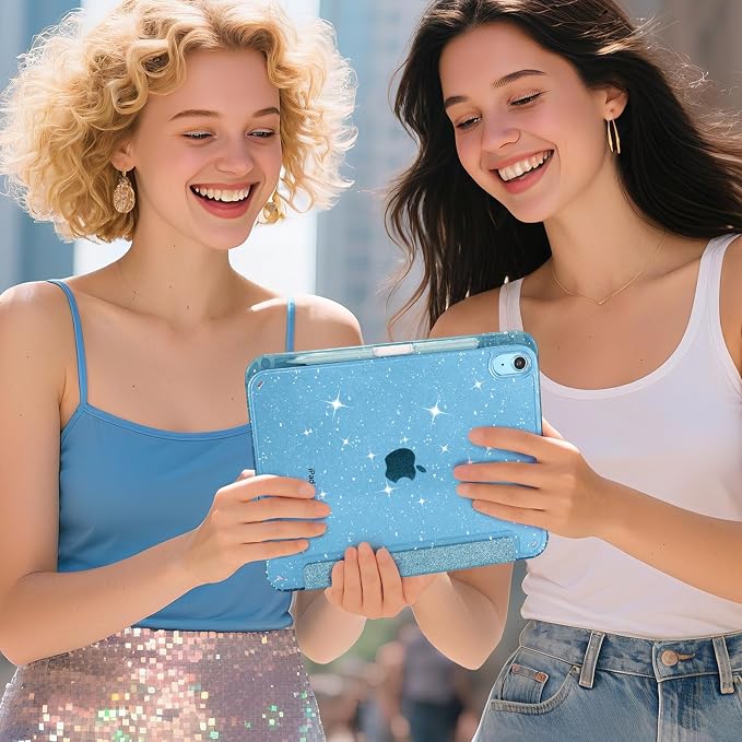 Akkerds for iPad 10th Generation Case 10.9 Inch 2024 - for iPad (A16) 11th Gen Case 11 Inch 2025 with Pencil Holder - Slim Trifold Stand Protective Cover with Crystal Clear Back - Gray