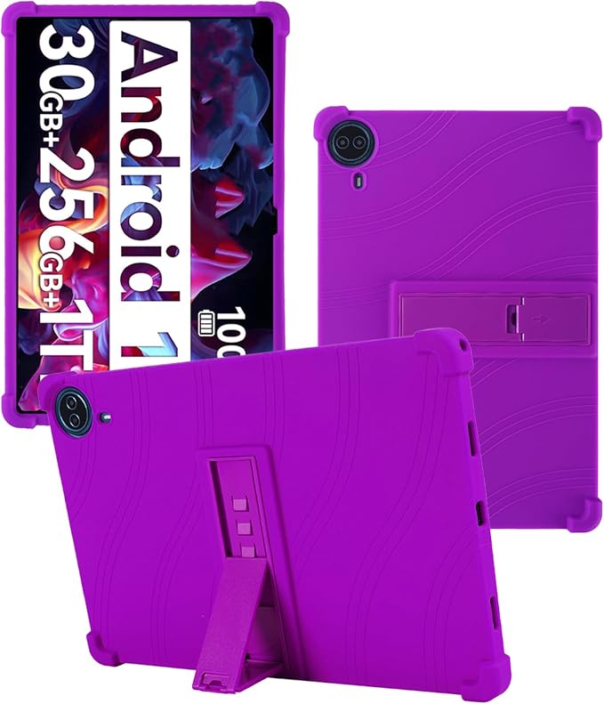 Case for Urao G140L Tablet 14 inch Android 15 TabletWUNIAK Shock Proof Lightweight Stand Rubber Shell Protective CoverKids Friendly Soft Silicone Adjustable Stand CoverBlack