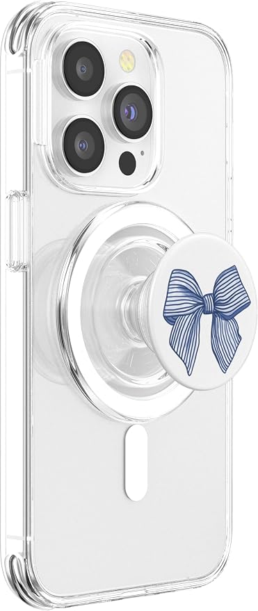 Coquette Blue Bow PopSockets PopGrip for MagSafe