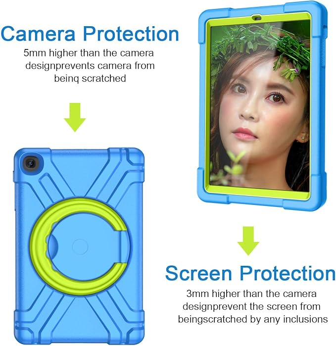 AKABEILA Compatible with Amazon Fire HD 8 2020/2022 Tablet Case，Rugged Kids Case with Stand Lightweight Shockproof Kids Friendly Tablet Cover Black