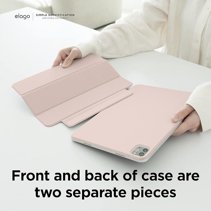 elago Case for iPad Air 11(M4 M3 M2) 5th 4th / Pro 11(1st) - iPad Case with Magnetic Attachment to Metal Compatible with Apple Pencil and elago’s Pencil case (Blue)