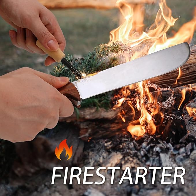 Machete with Sheath - Heavy Duty Bushcraft Hunting Knife, Multi-Purpose Knife for Gardening, Camping, Hunting and Bushcraft