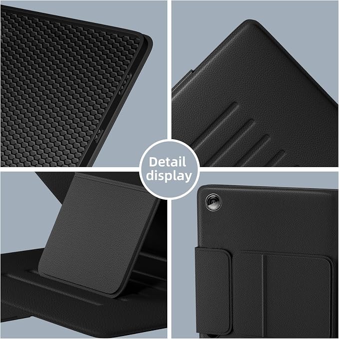 Case for T-Mobile REVVL Tab 2 (2025 Release 10.1) with Screen Protector Adjustable Angles Stand Back Cover Shockproof Premium PU Leather Case for 10.1 Inch REVVL Tab 2 2025 (Black)