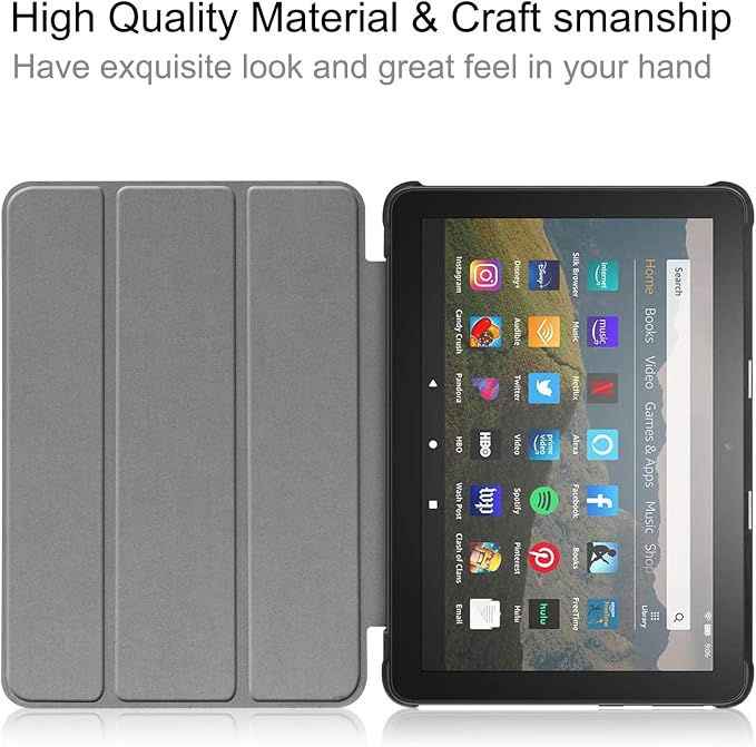 Tablet CaseSlim Soft TPU Back Smart Magnetic Stand Protective Cover[Sleep/Wake] Incompatible with iPad Samsung TCL 11in Tablets.(Dark Green)