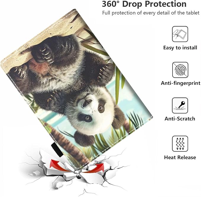 Case for Amazon Kindle Fire HD 8/Fire HD 8 Plus Tablet (12th/10th Generation 2024/2022/2020 Release) - PU Leather Folio Cover with Smart Auto Wake/Sleep Bald Eagle