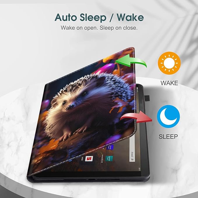 Case for All-New Amazon Fire HD 10 and 10 Plus Tablet (13th/11th Generation 2023/2021 Release) 10.1 Multi-Angle Smart Stand Cover Auto Sleep/Wake Skull and Fire