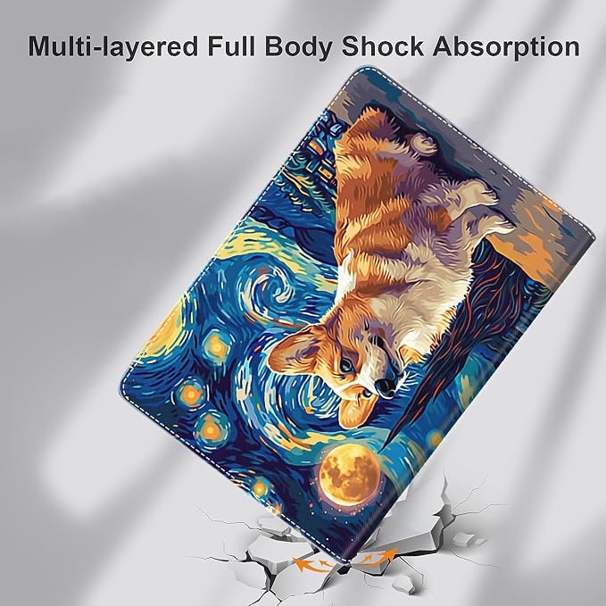 Case for iPad Air 11 Inch Case M2 2024 iPad Air 6th Gen Case/iPad Air 5th Gen 2022/Air 4th 2020 10.9 Inch Slim Stand Protective Smart Cover Fit iPad Air Retro Moth