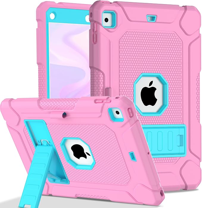 LTROP Case for iPad 6th 5th Generation (9.7 inch 2018/2017) Shockproof Protective iPad 9.7 Case with Built-in Stand/Pencil Holder for iPad 6th/5th Gen Air 2 Black