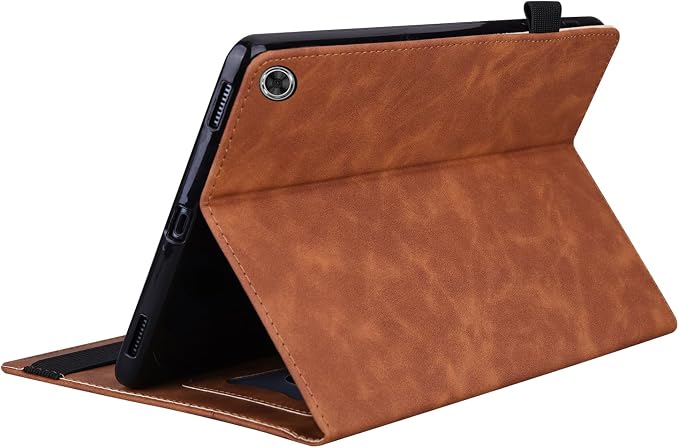 Folio Cover for Amazon Fire Max 11 2023 (13th Generation) Techcircle PU Leather Multi-Angle Stand Flexible TPU Back Shell Protective Case with Pen Holder &amp Front Pocket for Fire Max 11 Tablet Bl