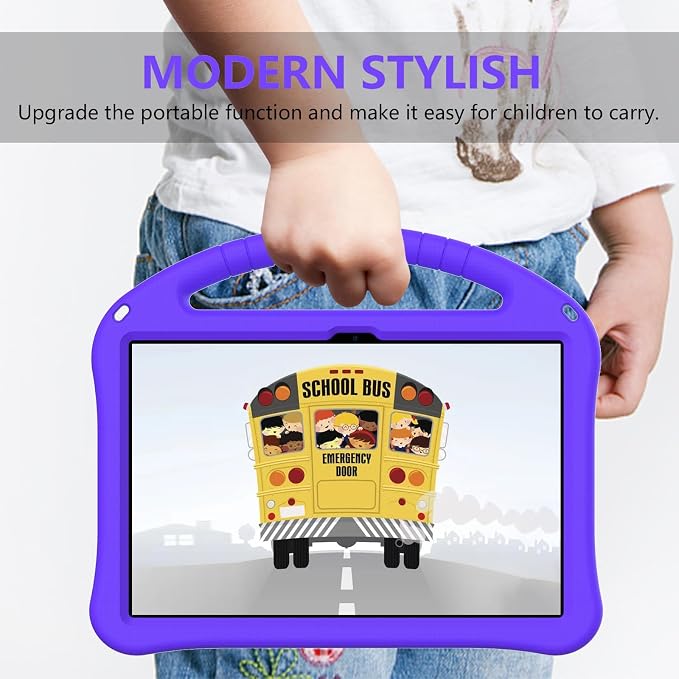 YRH for Moto Pad 2026 Case 11'' Kids EVA Shockproof Tablet Cover with Stand Handle Black