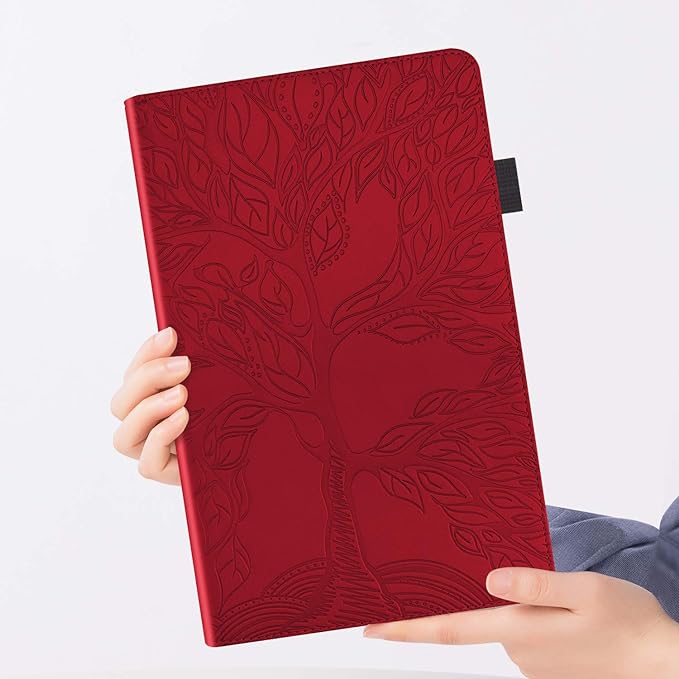 Case for Samsung Galaxy Tab A 8.4'' 2020 SM-T307 PU Leather Folio Stand Cover Protective Shell Lightweight with Pencil Holder Card Pocket Elastic Belt for Galaxy Tab A 8.4 Tablet 2020 - Brown
