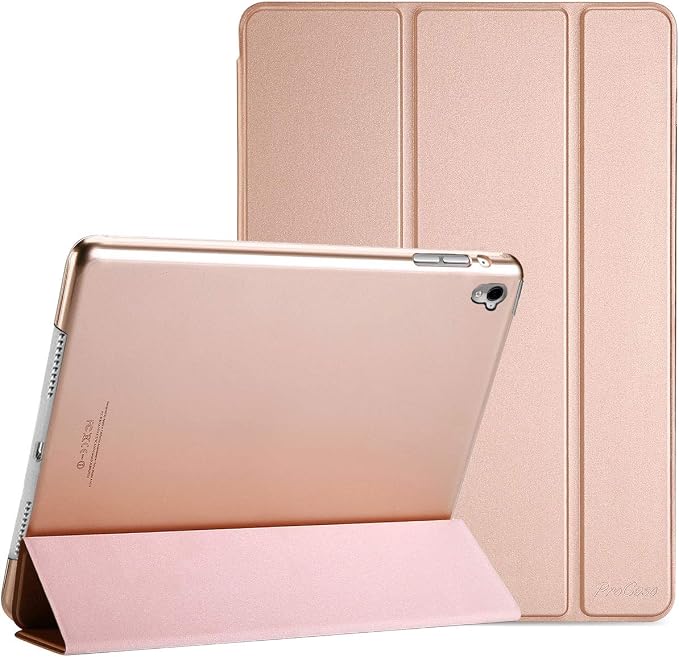 ProCase Smart Case for iPad Pro 9.7 Inch 2016 -Black | Ultra Slim Lightweight Stand Shell with Translucent Frosted Back Cover for iPad Pro 9.7”(A1673 A1674 A1675)