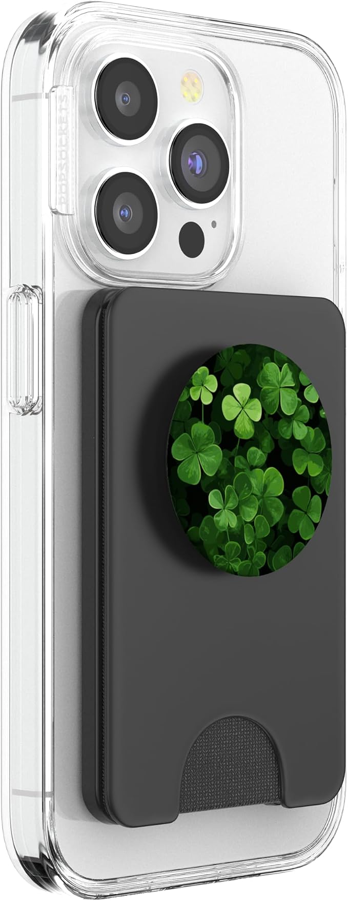 Irish Shamrock Pattern of a Four-Leaf Clover Shamrock PopSockets Adhesive PopGrip