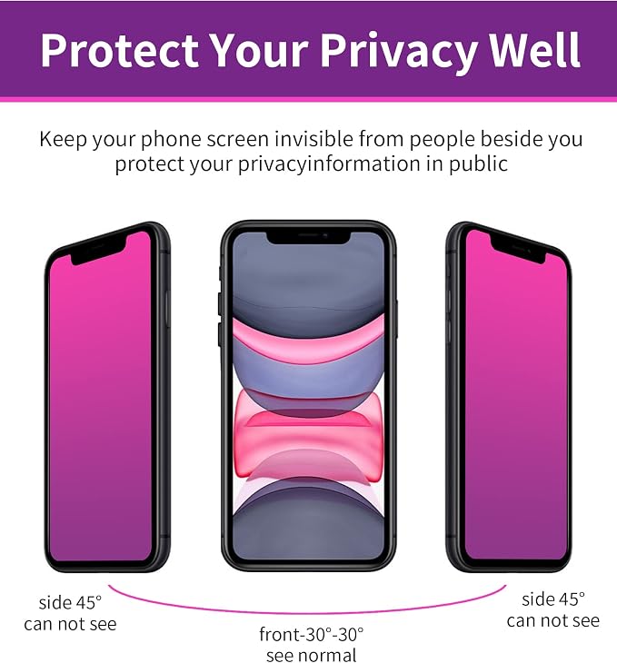 Gradient for iPhone 17 Pro Max Privacy Screen Protector[Auto-Installation] | 2 pack for iPhone17ProMax 6.9inch Tempered Glass Anti Spy Anti Blue Light Eye Protection HD Clear Anti-Scratch No Bubble