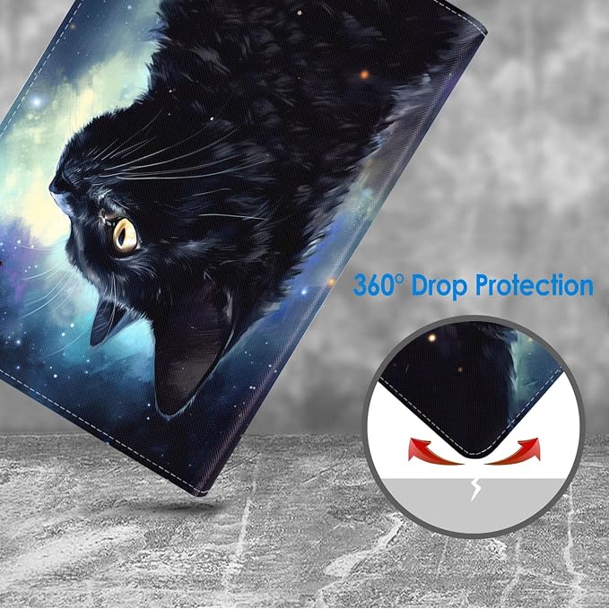 Case for Samsung Galaxy Tab A 8.0 2019 (SM-T290/T295/T297) Slim Lightweight PU Leather Stand Cover with Auto Wake/Sleep for Galaxy Tab A 8.0 Inch Abstract Watercolor Art Dogs