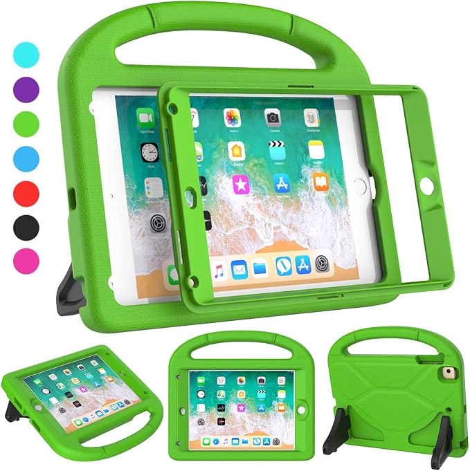 SUPLIK Kids Case for iPad mini 4/5 (7.9) Built-in Screen Protector Durable Shockproof Protective Cover with Handle Stand for 7.9 inch Apple iPad mini 4th/5th Generation Black