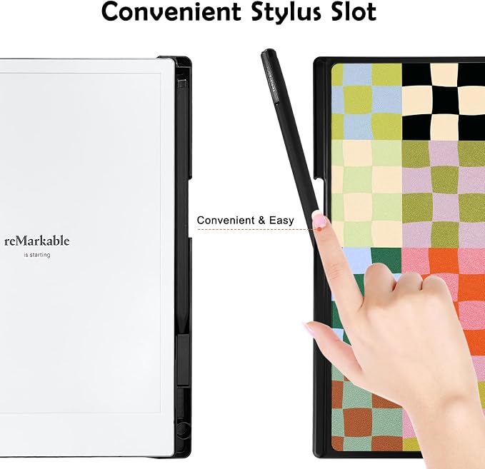 Case for Remarkable 2 Paper Tablet 10.3 2020 ReleasedLightweight and Hard Back Shell Protective Book Folio Cover with Built-in Pen HolderComes with Remarkable 2 Pen Tips.