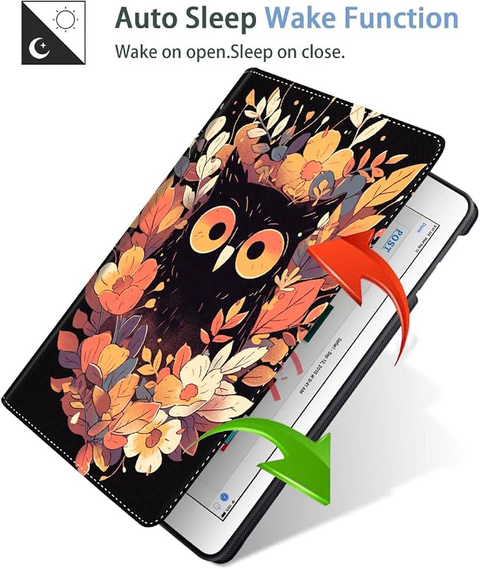 Case for iPad (A16) 11th Generation 11 Inch (2025) iPad 10th Generation 10.9 Inch (2022)，Slim Fit Foldable Standing Cover Case with Auto Sleep/Wake ，Moth Moon