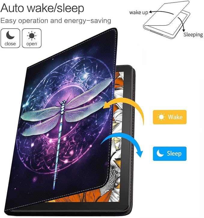 Case for Samsung Galaxy Tab A 8.0 2019 (SM-T290/T295/T297) Slim Lightweight PU Leather Stand Cover with Auto Wake/Sleep for Galaxy Tab A 8.0 Inch Abstract Watercolor Art Dogs
