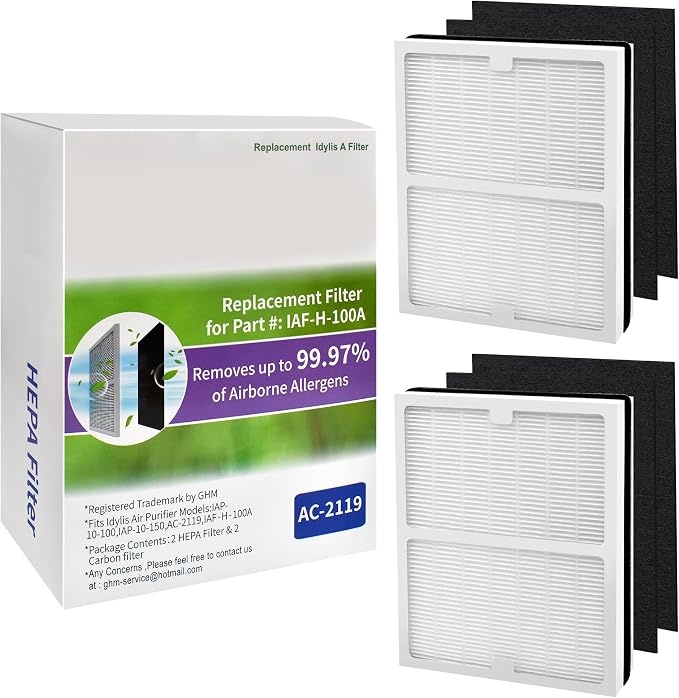 Replacement Idyllis Air Purifier Filters AC-2119, Replacement Idylis A Filters