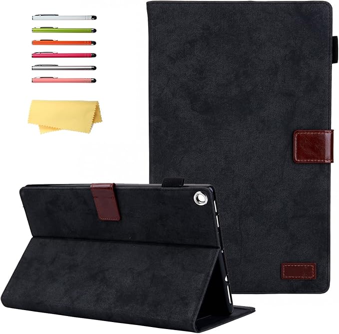 Kindle Fire HD 8 Tablet Case (8th/7th/6th Generation)Smart Stand Synthetic Leather Cover with Auto Wake/Sleep [Card &amp Pencil Holder] for 8 Amazon Fire HD 8 (2018/2017/2016) Blue Sea Beach