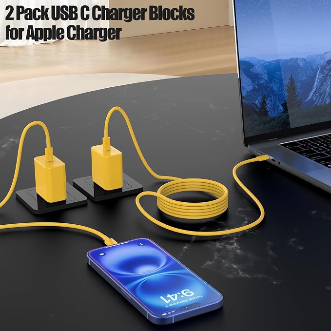 2Pack 65W USB C Charger Block Super Fast Charging Type C Wall Adapter with 3 Port 100W PD Quick Charging for Samsung Galaxy S26/S25 Ultra iPhone 17/16/15 Pro Max iPad Pro/Air &amp MacBook Pro/Air
