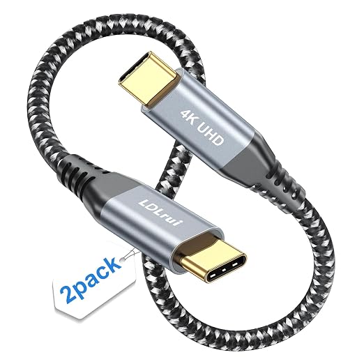 LDLrui 10FT Right Angle USB C Cable 100W PD 20Gbps Data 4K Video | Large Workspaces Commercial Displays Long Distance Routing Flexible Installation Full-Featured USB-C