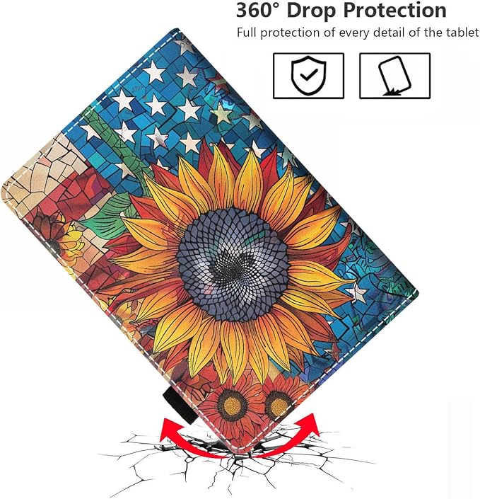Case for Amazon Fire HD 8/Fire HD 8 Plus Tablet (12th/10th Generation 2024/2022/2020 Release) Premium PU Leather Cover with Auto Sleep Wake African Women