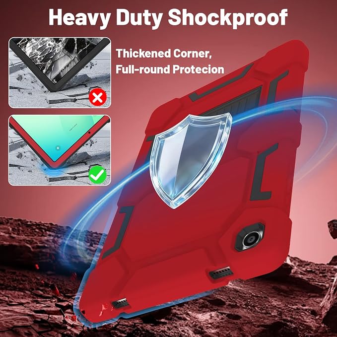 Case for Samsung Galaxy Tab A11+/A11 Plus 11” 2026 Samsung Galaxy Tab A9+/A9 Plus 11” 2024 Model Heavy Duty Shockproof Hard High Impact Protective Case Black