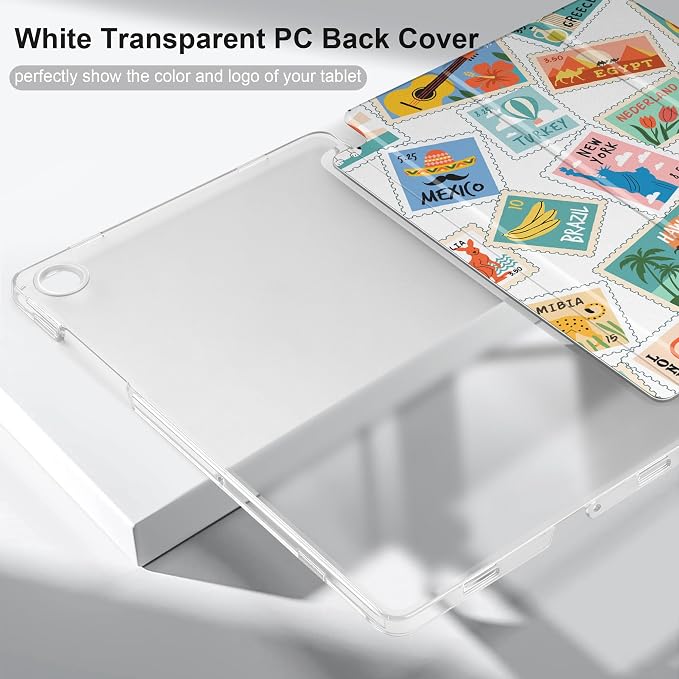 Case for Samsung Galaxy Tab A11 Plus A11+ 11 inch (2025/2026) &amp Tab A9 Plus A9+ 11 inch (2024/2023) Slim Smart Stand Cover with Translucent Hard Back Auto Wake/Sleep - Bear with Bows