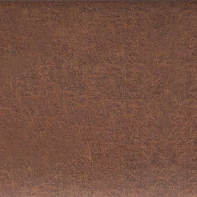 SIMPLIHOME Avalon Storage Ottoman - 42 inch Wide Upholstered Vegan Leather Rectangular Flip-Top Ottoman in Distressed Saddle Brown, Contemporary Coffee Table Ottoman for Living Room with Storage