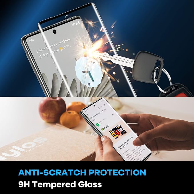FANGTIAN 3-Pack 3D Curved for Pixel 7 Pro Screen Protector Tempered Glass | 6.7-inch Easy Installation HD Clear Fingerprint Unlock Case-Friendly [Alignment Tool] [9H]